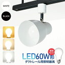 ダクトレール用スポットライト器具とLED電球のお得なセット販売 スポットライト・ライティングシステム【LED電球付き】60W形相当 E26 電球色 自然色 昼白色 おしゃれ レールライト 間接照明 ライティングレール シーリングライト