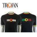 《返品・交換 不可》【SALE】Trojan Tシャツ 1969 Logo Tee TR8482 Rasta Brack Navy