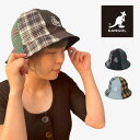 KANGOL カンゴール WORK LEISURE REV CASUAL 233069631 ベルハット リバーシブル タータンチェック BLACK DUSTY BLUE ブラック ブルー メンズ レディース ユニセックス 帽子 黒 青 水色