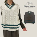 【期間限定 ポイント10倍 】Oldderby Knitwear Vネック ニット ベスト オールドダービーニットウェア Cricket L/S Vee Slipover Natural Dk Green Dk Brown ナチュラル オフホワイト ダークグリーン ダークブラウン JM1002 ライン