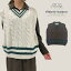 ڴָ ݥ10 Oldderby Knitwear Vͥå ˥å ٥ ɥӡ˥åȥ Cricket L/S Vee Slipover Natural Dk Green Dk Brown ʥ եۥ磻 ꡼ ֥饦 JM1002 饤