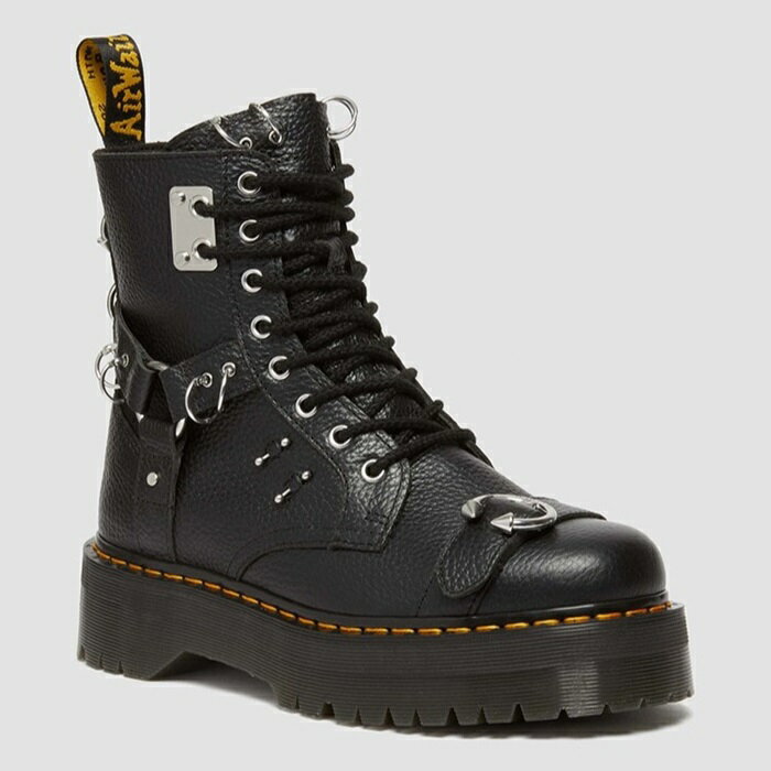 ドクターマーチン Dr.Martens メンズ レディース ユニセックス JADON HDW 8 HOLE BOOTS 31437001 BLACK ブラック メタルプレート 24SS 春夏 新作