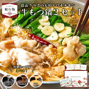 \母の日*受付中!/【☆ギフト】国産牛もつ鍋2種セット(国産モツ600g 3種類から選べるスープ ちゃんぽん麺2食 薬味3種) / 送料無料 ギフトセット 国産...
