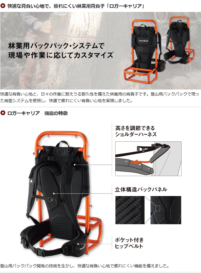 モンベル(/A) ロガーキャリア オレンジレッド [1132151-OGRD]