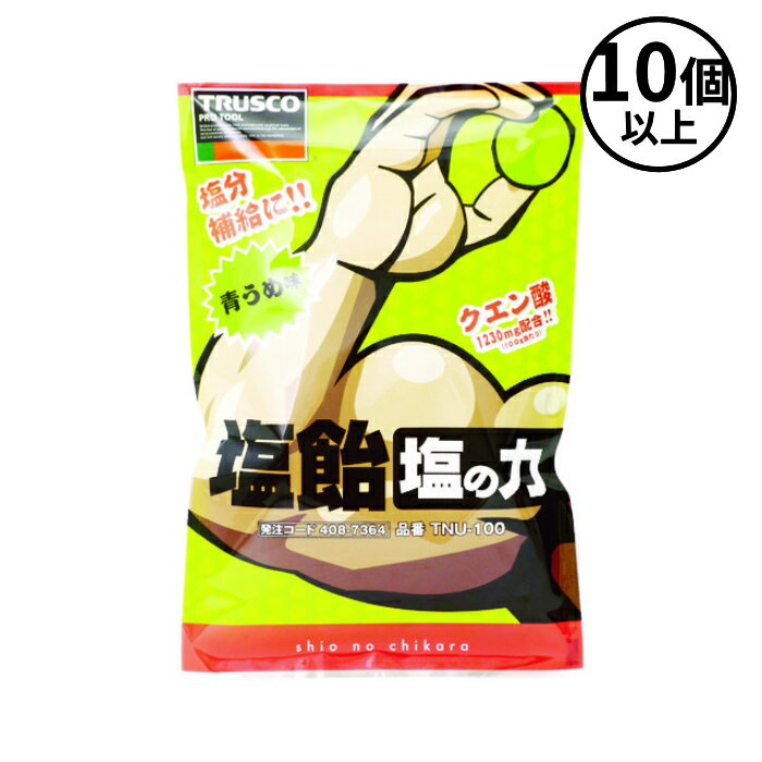 TRUSCO トラスコ中山 (/AN) 10個以上注文用 塩飴 塩の力 100g袋入 青梅味 塩飴 業...