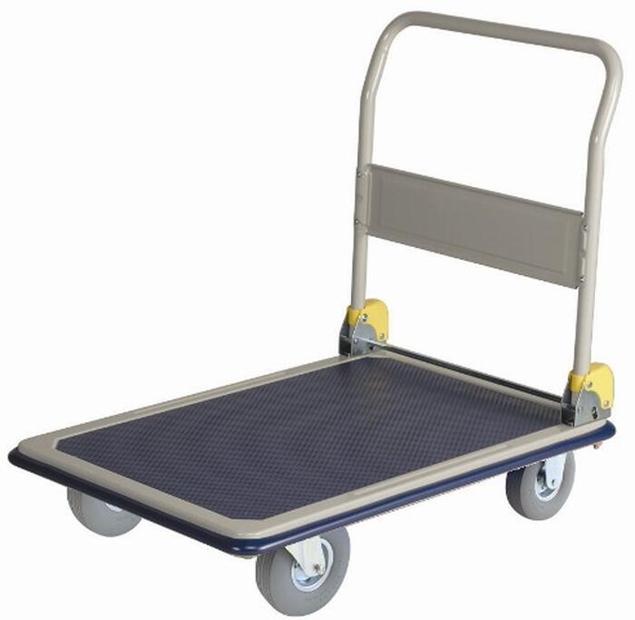 【法人のみ】金沢車輛(/AO) ノーパンククッションスチール台車(ハンドル折りたたみ式) [NHT-301SL]