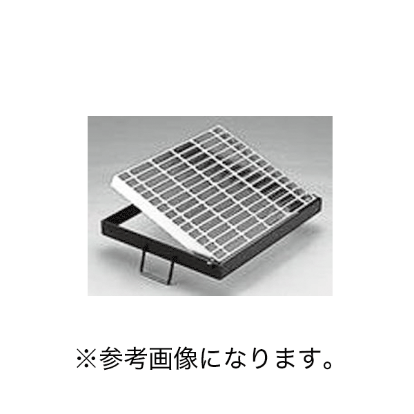 1051044555【メーカー直送品■3〜7営業日出荷予定】 材質及び表面処理 材質：SS400 処理：溶融亜鉛めっき（グレーチング）、樹脂系塗装（受枠） ■仕様■ 適用荷重：T-25 桝内径b1×a1：500×400mm 呼称：4555 [グレーチング] 寸法：a500、b501、h55mm 質量：19.0kg [受枠] 寸法：A520、B535、H61mm 総質量：27.9kg/組 ※こちらの商品は時間指定不可のものになります※
