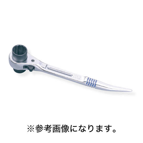 【法人のみ】スーパーツール 曲がりしの付・両口ラチェットレンチ　ショートタイプスライド穴付 [SRB1921R] (/B)