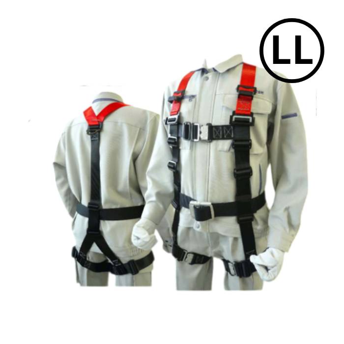 【メーカー直送品■2〜4営業日出荷予定】 ●背中のベルトが1本なので胴ベルトに工具類を取り付けるスペースを確保できる ●もも水平型は股にベルトが食い込まずスマートな外観 ●背中のD環は固定プレート類がなく違和感やムレの少ない独自構造 ●開口部が広くかけやすいフックハンガーは取り外して好みの場所に取付可能 ●やわらかく装着感に優れたベルトを採用（巾43×厚さ1.6mm） 品番:3PHNW ●胸・ももバックル 薄型ワンタッチ式（スチール+アルミ製） 質量:LLサイズ1160g ■適応身長（標準的な体型を目安）LLサイズ:190cm以上 ■もも周りの寸法の目安 LLサイズ:65〜90cmポリマーギアもも水平型 「墜落制止用器具の規格」適合品