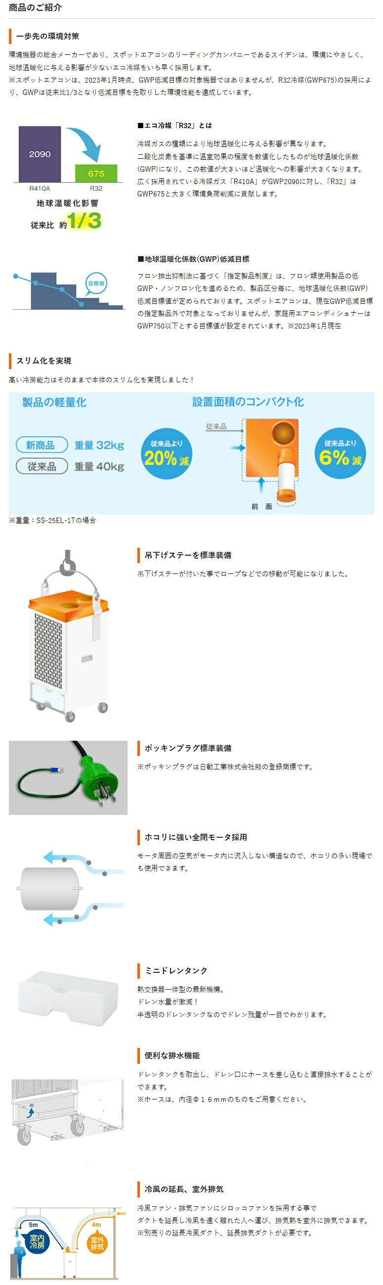 【法人のみ】スイデン(/AO) スポットエアコン レンタル リース向け 100V 自動 首振...