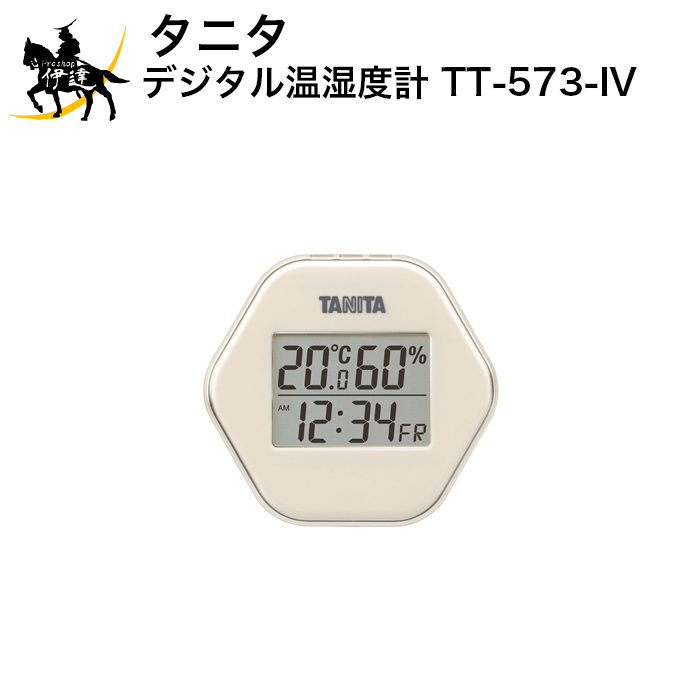 4904785557307【お取り寄せ品■納期1週間〜】 ・厚さ12mmのスッキリした薄型コンパクトサイズ！ ・マグネット、スタンド付き ・過去の最高・最低温湿度表示機能付き ・時計/日付表示機能付き 仕様 温度表示範囲 -5.0 〜 50.0 ℃ 温度目盛単位 0.1 ℃ 温度測定精度 0〜40℃±1.0℃　それ以外±2.0℃ 温度測定方式 サーミスタ 湿度表示範囲 20〜95% 湿度目盛単位 1% 湿度測定精度 35〜75%±5%　それ以外±10％ 湿度測定方式 抵抗変化型湿度センサー 表示周期 20秒毎 最高最低温湿度表示 あり 電池寿命 約1年 カレンダー表示 あり（日付・曜日） スタンド あり マグネット あり 電源 DC3V(CR2032コイン形リチウム電池×1個） 主な付属品 取扱説明書(保証書付)、お試し用電池(CR2032コイン形リチウム電池×1個） 主な材質 ABS、PMMA 商品寸法 幅 80mm × 高さ 74mm × 奥行 12mm 本体質量 約 50g(電池含む) 個装箱寸法 幅 100mm × 高さ 170mm × 奥行 14.5mm 個装箱質量 約 75g 製造国 中国