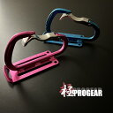 プロギア PROGEAR カラビナ工具差し シングル 軽量アルミツールフック PG-ASTF-V 魅惑 爪付き 湾曲ゲート 丸三商事