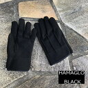 【2双までメール便可】横浜のばのばHAMAGLO BLACK 革手袋・皮手袋 H902人工皮革背縫い手袋 M・L