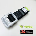 【特注150cm】タイタン TITAN 胴ベルト カルラックKLAB-BL-3L ブラック 軽量アルミバックル 3Lサイズ150cm 1.5m ロング フルハー...