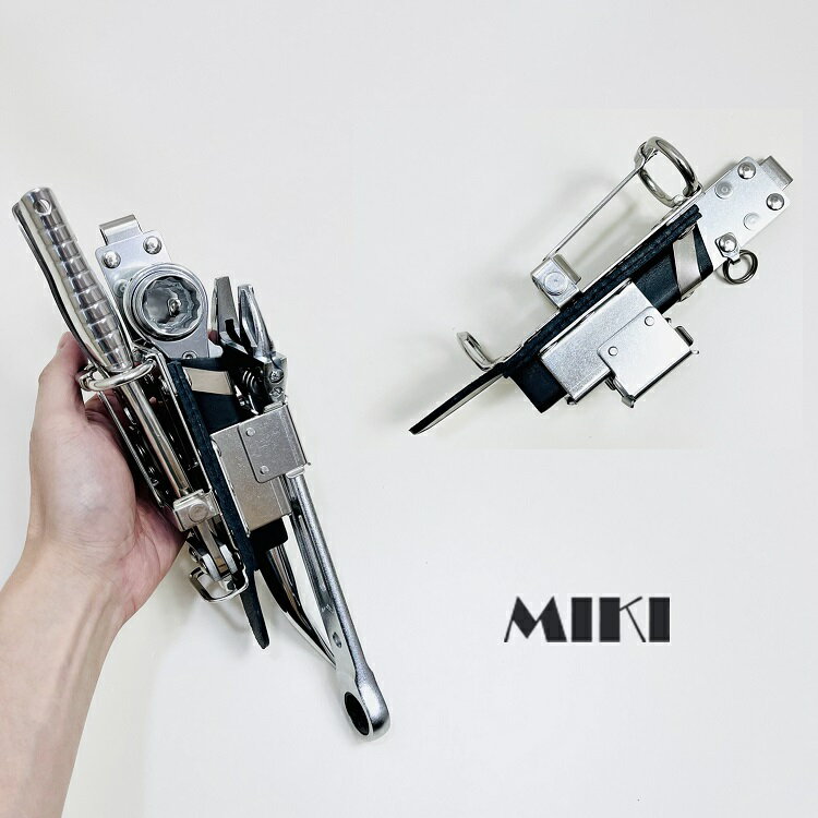 【特注新型ホルダー】【左右逆】三貴MIKI 工具ホルダー工具差し SPH着脱タイプ SPH658Z-左右逆 ラチェットレンチ、モンキーレンチ、カッターホルダー 3連差し