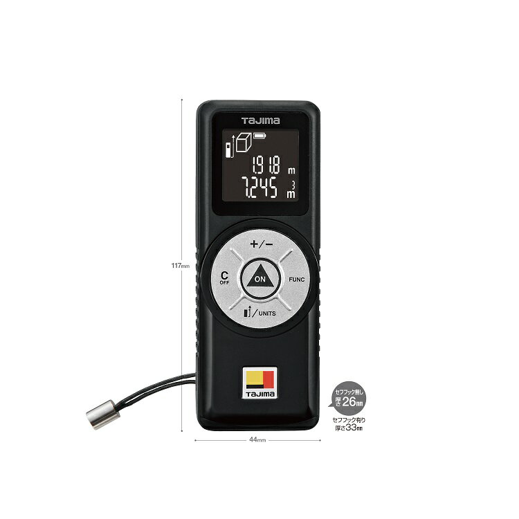 タジマ TAJIMA レーザー距離計 TSFLK-G03BK タジマセフレーザー距離計G03ブラック セフ着脱式 屋内用 2