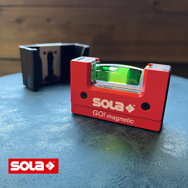Rakuten - ソラ SOLA 水平器 コンパクトレベル マグネット ベルトクリップホルダー付き GO! magnetic 1621201