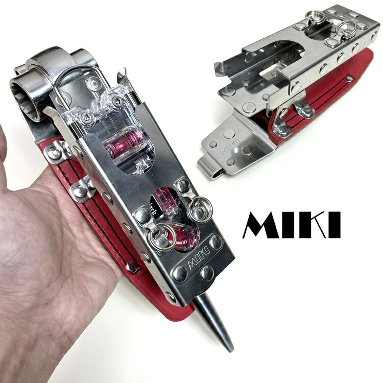 Rakuten - 【赤革ホルダー】三貴MIKI 工具差し 工具ホルダー SPH60-LVPRO-RE ラチェットレンチ エビスEBISUトビレベルプロ専用 水平器ホルダー 2連差し SPH着脱タイプ
