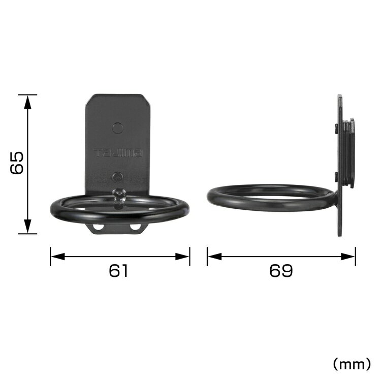 タジマ TAJIMA 工具差し セフ着脱式工具ホルダー SFKHI-H3 SFKHI-H1 スチールハンマー3穴 1穴 ブラック 2