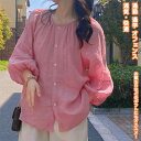 【送料無料】 シャツ トップス ブラウス UVカット インナー パフスリーブ レディース 女性 学生 きれい シンプル ファッション おしゃれ プレゼント 誕生...