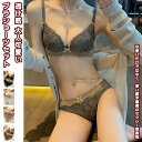 【送料無料】 ブラジャー ブラ ショーツ 2点セット ブラショーツセット チラ見え 谷間 メイク セクシー シースルー 美胸 魅せ 透け感 大人可愛い レディー...