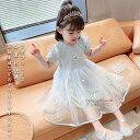 【送料無料】 子供ワンピース 子供ドレス キッズワンピース ワンピース ジュニアワンピース 半袖 子供 キッズ 女の子 お姫様 花嫁ガール 上品 エレガント 快適 柔らかい おしゃれ 可愛い カジュアル フォーマル 結婚式 発表会 プレゼント 誕生日 メッシュ レース 春 夏 秋