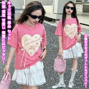 【送料無料】 キッズ衣装 単品 2点 子供衣装 2点セットアップ tシャツ 半袖 ウエア トップス スカート 衣装 女の子 ジュニア 子供 学生 春夏 快適 透...