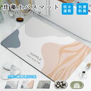 【送料無料】珪藻土バスマット 足マット 足拭きマット 浴室マット お風呂マット 水切りマット 珪藻土 柔らか ソフト 洗濯機 洗える 吸水 速乾 丈夫 手入れ簡単 収納便利 軽量 衛生的 滑り止め 抗菌 おしゃれ 可愛い かわいい 北欧 風呂場 自宅用 キッチン 洗い場 洗面所