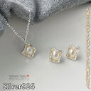 【送料無料】 ピアス スタッドピアス ネックレス シルバーネックレス ペンダント シルバー925 silver925 シルバーチェーン アクセサリー シルバーアクセサリー レディース 女性 彼女 女の子 学生 人気 ギフト プチギフト プレゼント 誕生日 シンプル 人工パール