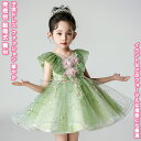 【送料無料】 子供ドレス キッズドレス ワンピース ワンピースドレス チュールドレス ジュニアドレス フォーマル キッズ 子供 女の子 女児 お姫様 花嫁ガール 幼児 ジュニア メッシュレース スパンコール 刺繍花 華やか ステージ 宴会 発表会 結婚式 舞台 プレゼント 誕生日