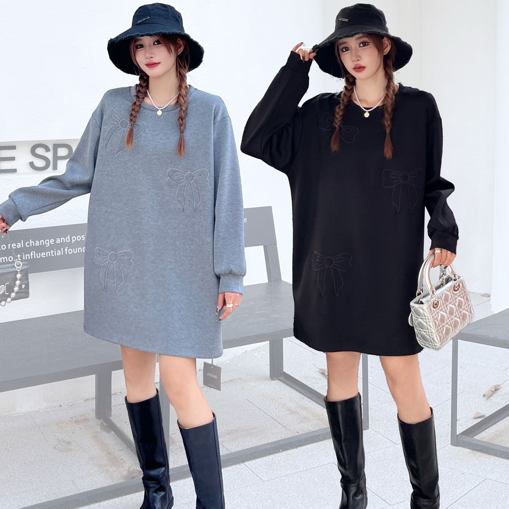 ロングチュニック 刺しゅう レディース ワンピース レーナーワンピ トップス ロングシャツ 秋冬 きれいめ 長袖 プルオーバーワンピ オフィス カジュアル 大人 可愛い おしゃれ きれいめ 重ね着