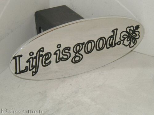 ヒッチカバー　life is good　flower / hitch cover / ピックアップ / トレーラー / 2インチ