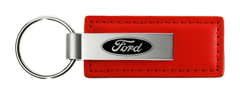 フォード キーホルダー レッドレザー / レザー / 赤 / FORD / ロゴ / キーホルダー / キーチェーン / キーリング