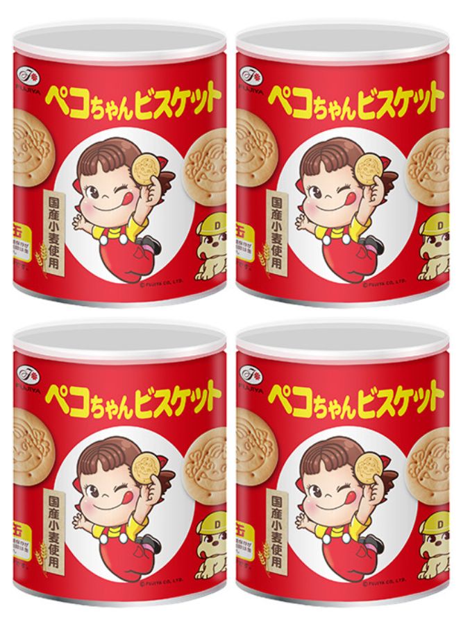 5のつく日P3→4倍&間もなく終了!ブラックフライデー&特設会場にてクリスマス早割開催中!\ 4個セット / 不二家 ペコちゃんどこでもビスケット 保存缶 10...