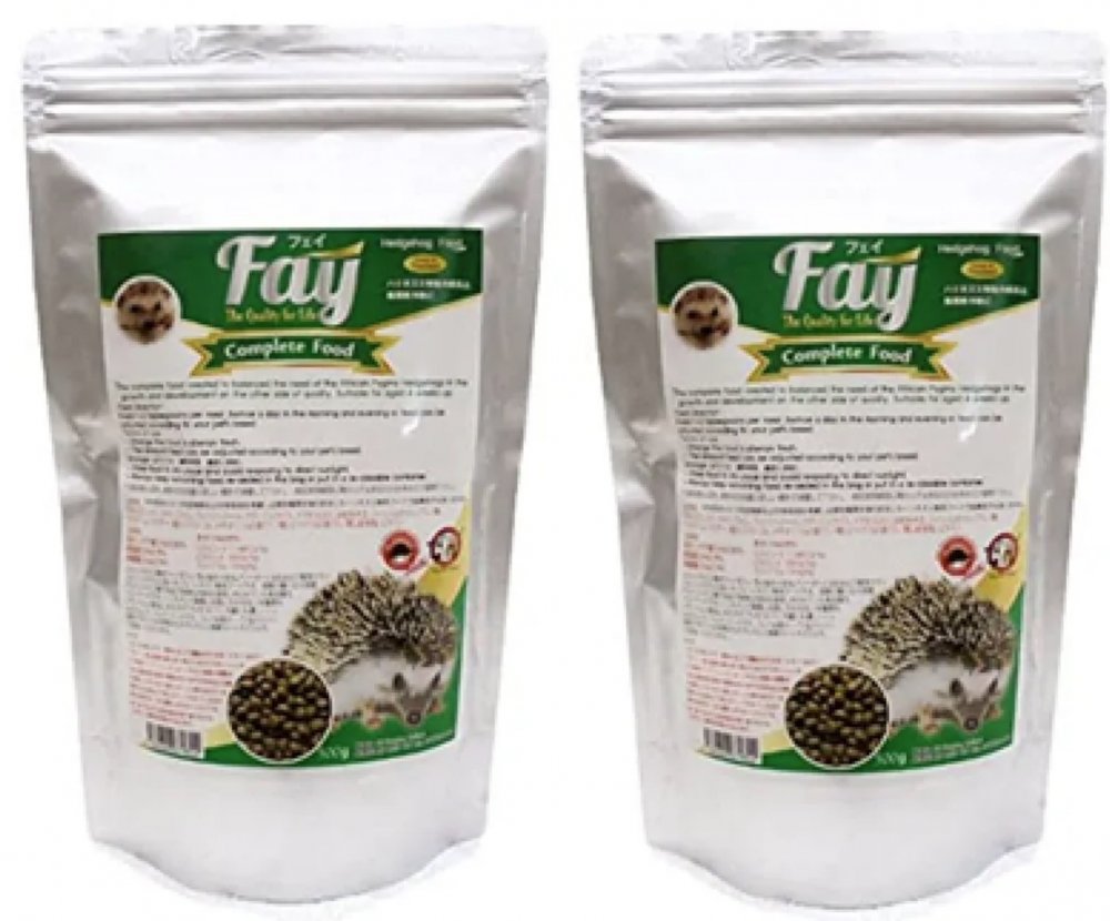 【2個セット】 Fay Hedgehog Food (フェイ ハリネズミフード) 500g ×2 ハリネズミ用 フード ふらつき症候群の予防 歯周病予防 Tin...