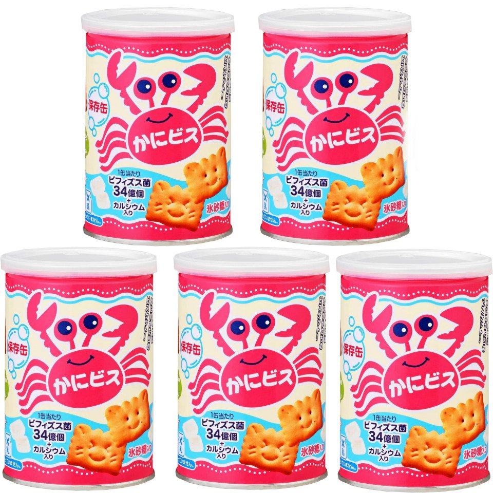 5のつく日P3→4倍&間もなく終了!ブラックフライデー&特設会場にてクリスマス早割開催中!\ 5個セット /三立製菓 缶入 保存缶 かにビス 氷砂糖入り 100...