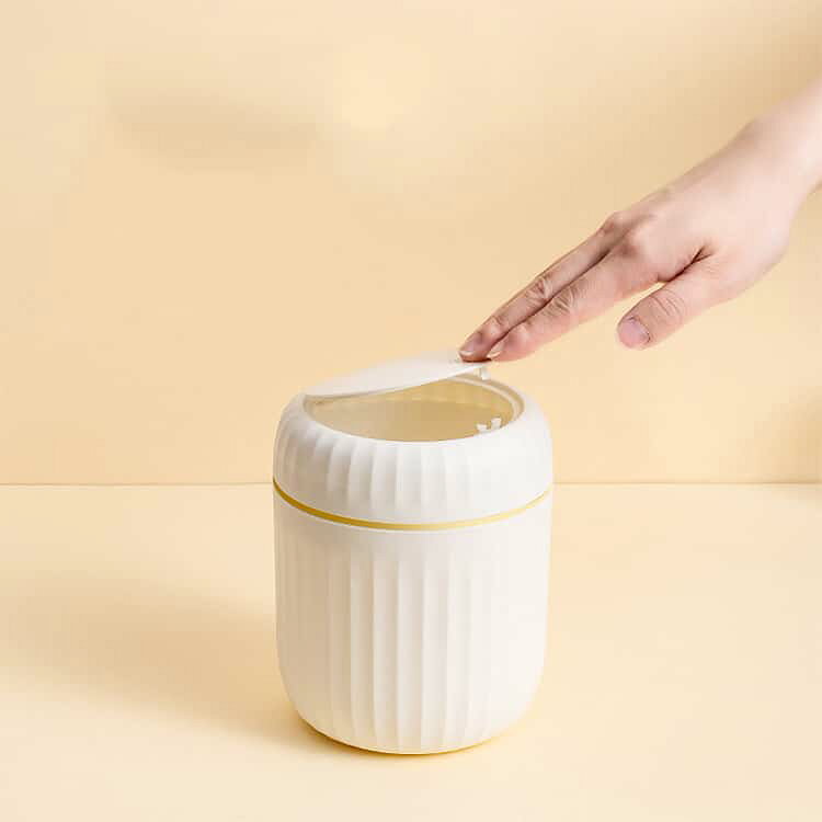 ごみ箱 インテリア グリーン ワンプッシュ ダストボックス 小型 机 卓上ゴミ箱 スタイリッシュ おしゃれ かわいい コンパクト 蓋付き 便利 小さめサイズ ホワイト 卓上ゴミ箱 ピンク [2]