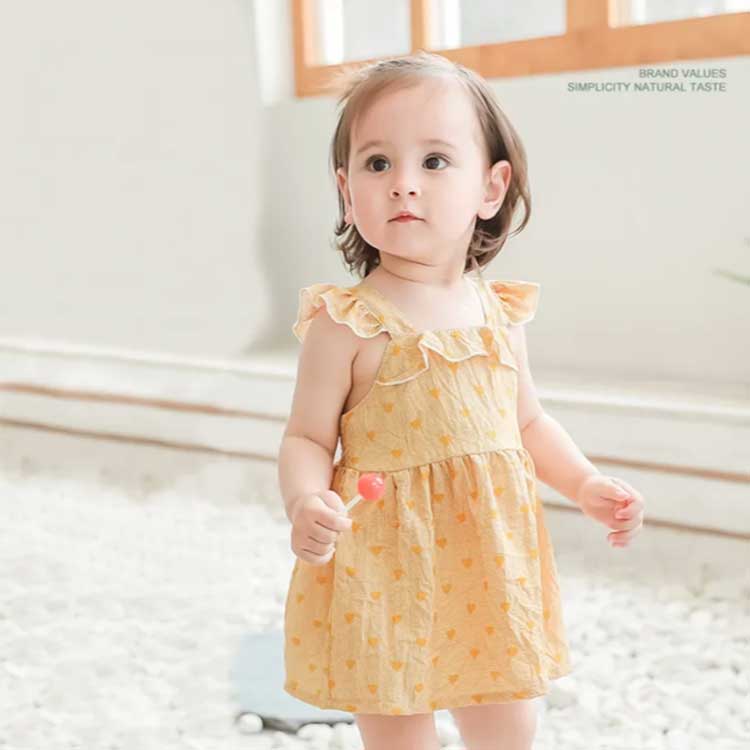 DayForMe 楽天市場店のワンピース チュニック 子供服 ノースリーブ キッズ 女の子 春夏 送料無料 ベビー ドレス プルオーバー 可愛い かわいい ハート 着回し バースデー お出かけ 通園 通学 入学式 入園式 卒業式 卒園式 プレゼント｜アングル3