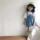 キッズ サロペット デニム 子供服 オーバーオール ショートパンツ 春 夏 ズボン つなぎ ボトムス ベビー服 送料無料 かわいい シンプル カジュアル 涼しい 短パン 吊りパンツ 韓国 2