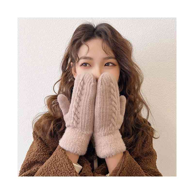 ファー 手袋 レディース 秋冬 ニット手袋 あったか 手袋 指なし ニットウエア 学生手袋 送料無料 かわいい 編む手袋 女性 グローブ アウトドア 防寒 暖かい おしゃれ ギフト プレゼント