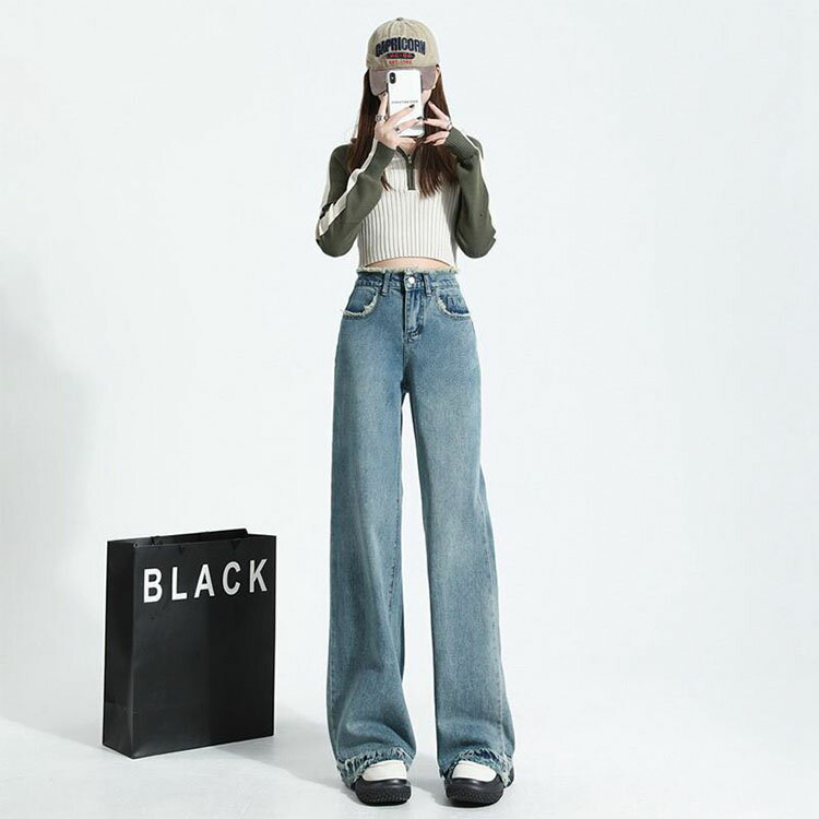 すっきり ハイウエスト パンツ ボトムス デニム 体型カバー パンツ レディース ロングパンツ ゆったり ストレート 美脚 プチプラ 股上深め 華奢見え 着痩せ 脚長効果 秋 春 冬 大きいサイズ 小さいサイズ ボトムス 通学 ギフト