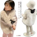 モコモコ エコファー ファーベスト 冬 ボアフリース 防寒 ベスト 女の子 ボアベスト キッズ ファーコート ベビー アウター もこもこ ノースリーブ フェイク...