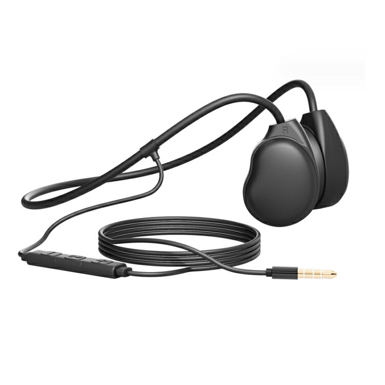 骨伝導イヤホン 有線 マイク付き テレワーク オープンイヤー ながら聴きイヤホン ハンズフリー通話 ヘッドホン 耳をふさがずに 耳に痛くならない 3.5mm 有線イヤホン イヤホン 黒 耳を塞がない ヘッドセット 送料無料
