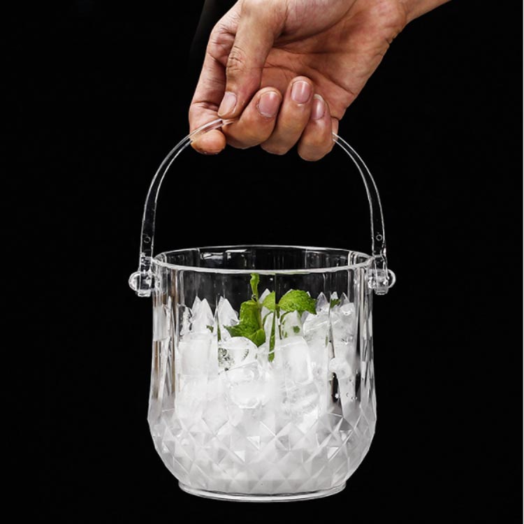 2個セット！アイスペール 氷入れ 1250ML 大容量 業務用 クリア アクリル ワインクーラー 氷容器 ストレート 丈夫 バー用品 飲食店 氷 スコップ アイスバケツ dayforme-10004017 DayForMe 楽天市場店 サンプル画像2