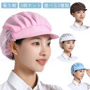 衛生帽 3枚セット キッチン メッシュ つば付き 衛生キャップ 調理用帽子 作業帽子 通気性 食品工場 厨房 キッチン帽子 洗濯可能 フリーサイズ 男女兼用 給...