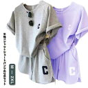 セットアップ スウェット上下セット ショートパンツ 可愛い tシャツ パジャマ カジュアルセットアップ レディース 2点セット 半袖 ルームウェア 短パン 可愛い Tシャツ ワンマイルウェア 夏用 半袖 部屋着 リラックス