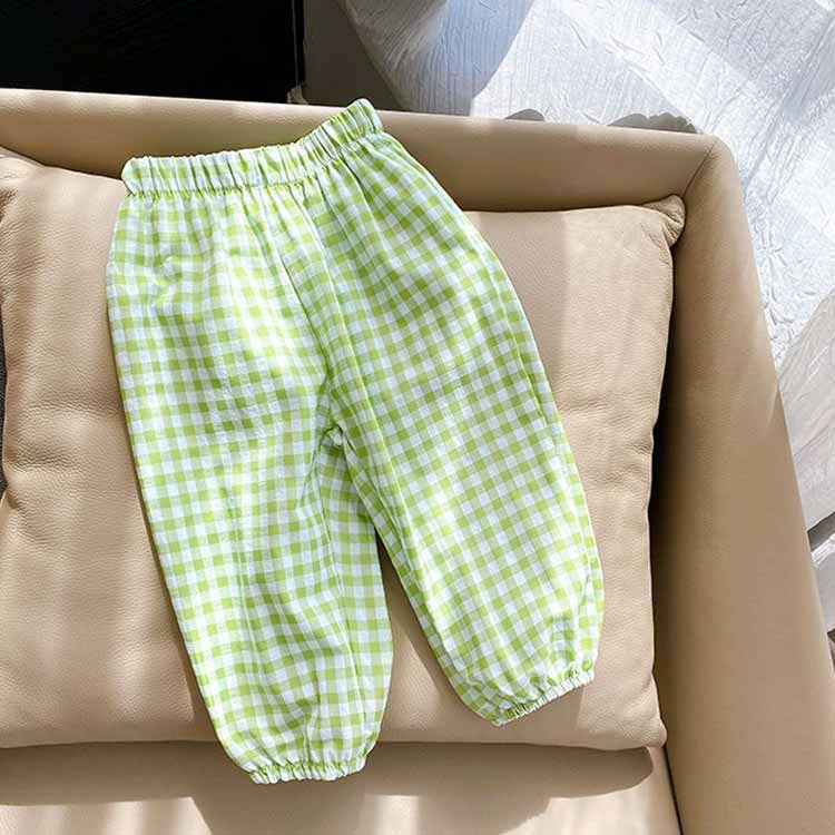 送料無料 サルエルパンツ キッズ 裾ゴム チェック柄 冷房対策 キッズ服 夏 子供服 ...