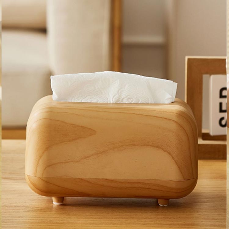 木目調 シンプル ティッシュカバー かわいい ペーパータオル 滑り止め 北欧 ティッシュカバー 収納 無地 ティッシュボックス 丈夫 ボックスティッシュ おしゃれ 卓上収納 収納用品 インテリア ナチュラル ギフト プレゼント [3]