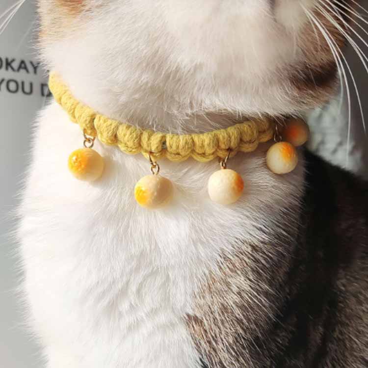 猫 首輪 毛糸ポンポン 安全 嫌がらない 犬 ペット ネックレス 猫用 犬用 首飾り ア...