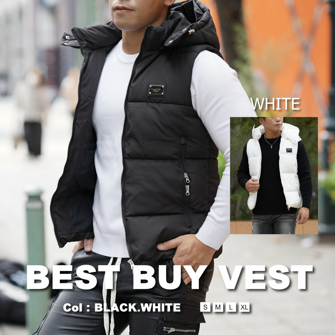 楽天市場】ダウンベスト 黒の通販